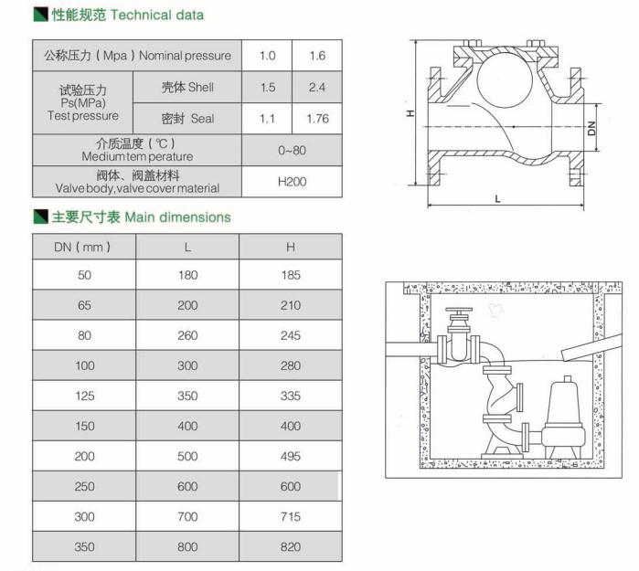 滑道滾球式止回閥